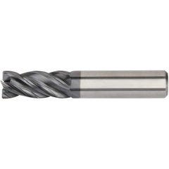 Kennametal - 3/16", 5/8" LOC, 3/16" Shank Diam, 2-1/4" OAL, 4 Flute, Solid Carbide Square End Mill - Apex Tool & Supply