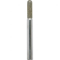 Grinding Pins; Abrasive Head Diameter (Inch): 1/2; Abrasive Head Thickness (Inch): 1-1/2; Abrasive Material: Diamond; Grit: 30; Grade: Extra Coarse; Head Length: 1.5 in; Head Shape: Ball Nose