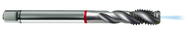 M10x1.0 6H 3-Flute Cobalt Red Ring Semi-Bottoming 40 degree Spiral Flute Tap-Bright - Apex Tool & Supply