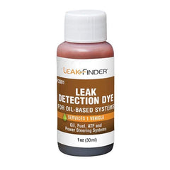 Leak Finder - Automotive Leak Detection Dyes Applications: Engine Oil; Transmission Fluid; Fuel Container Size: 1 oz. - Apex Tool & Supply