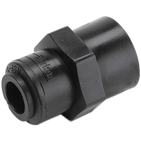 Parker - Plastic Push-To-Connect Tube Fittings Type: Female Connector Tube Outside Diameter (Inch): 1/2 - Apex Tool & Supply