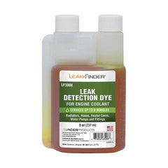 Leak Finder - Automotive Leak Detection Dyes Applications: Coolant Container Size: 8 oz. - Apex Tool & Supply