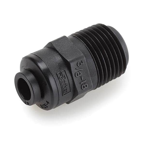 Parker - Plastic Push-To-Connect Tube Fittings Type: Male Connector Tube Outside Diameter (Inch): 1/4 - Apex Tool & Supply