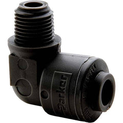 Parker - Plastic Push-To-Connect Tube Fittings Type: Male Elbow Tube Outside Diameter (Inch): 5/16 - Apex Tool & Supply