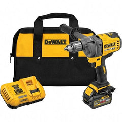 DeWALT - 60 Volt 1/2" Chuck Mid-Handle Cordless Drill - 600 RPM, Keyed Chuck, Reversible, 1 Lithium-Ion Battery Included - Apex Tool & Supply