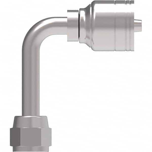 Eaton - Hydraulic Hose Fittings & Couplings Type: JIC 37 F Swivel 90 Long Drop Elbow Hose Diameter: 7/8 (Inch) - Apex Tool & Supply