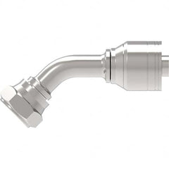 Eaton - Hydraulic Hose Fittings & Couplings Type: BSPP 60 Cone Female 45 Elbow Hose Diameter: 3/4 (Inch) - Apex Tool & Supply