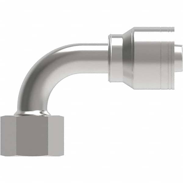 Eaton - Hydraulic Hose Fittings & Couplings Type: Female Swivel DIN 24 Seat 90 Light Hose Diameter: 7/8 (Inch) - Apex Tool & Supply