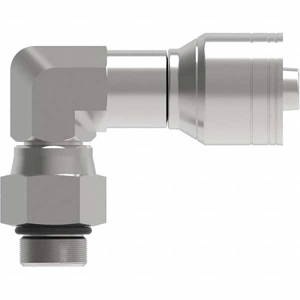 Eaton - Hydraulic Hose Fittings & Couplings Type: Male Straight Thread O-Ring Swivel 90 Elbow Hose Diameter: 3/4 (Inch) - Apex Tool & Supply