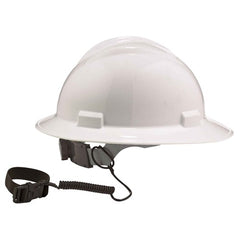 3157 Black Coil Hard Hat Lanyard W/Buckle - Apex Tool & Supply