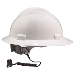 3158 Black Coil Hard Hat Lanyard With Clamp - Apex Tool & Supply