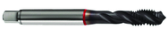 M2x0.40 6H 3-Flute Cobalt Red Ring Semi-Bottoming 40 degree Spiral Flute Tap-TiCN - Apex Tool & Supply