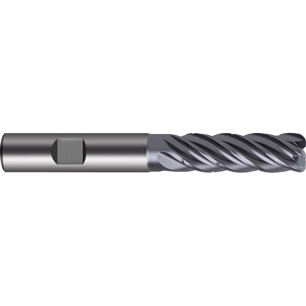 Guhring - 6mm Diam 5 Flute Carbide 1mm Corner Radius End Mill - Apex Tool & Supply