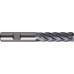 Guhring - 6mm Diam 5 Flute Carbide 0.5mm Corner Radius End Mill - Apex Tool & Supply