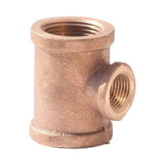 Merit Brass - Brass & Chrome Pipe Fittings Type: Reducing Tee Fitting Size: 3/4 x 3/4 x 1/2 - Apex Tool & Supply
