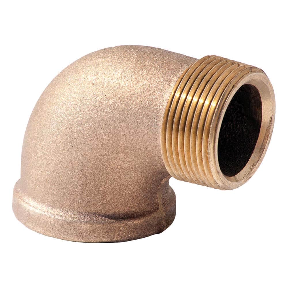 Merit Brass - Brass & Chrome Pipe Fittings Type: 90 Degree Street Elbow Fitting Size: 3/4 - Apex Tool & Supply