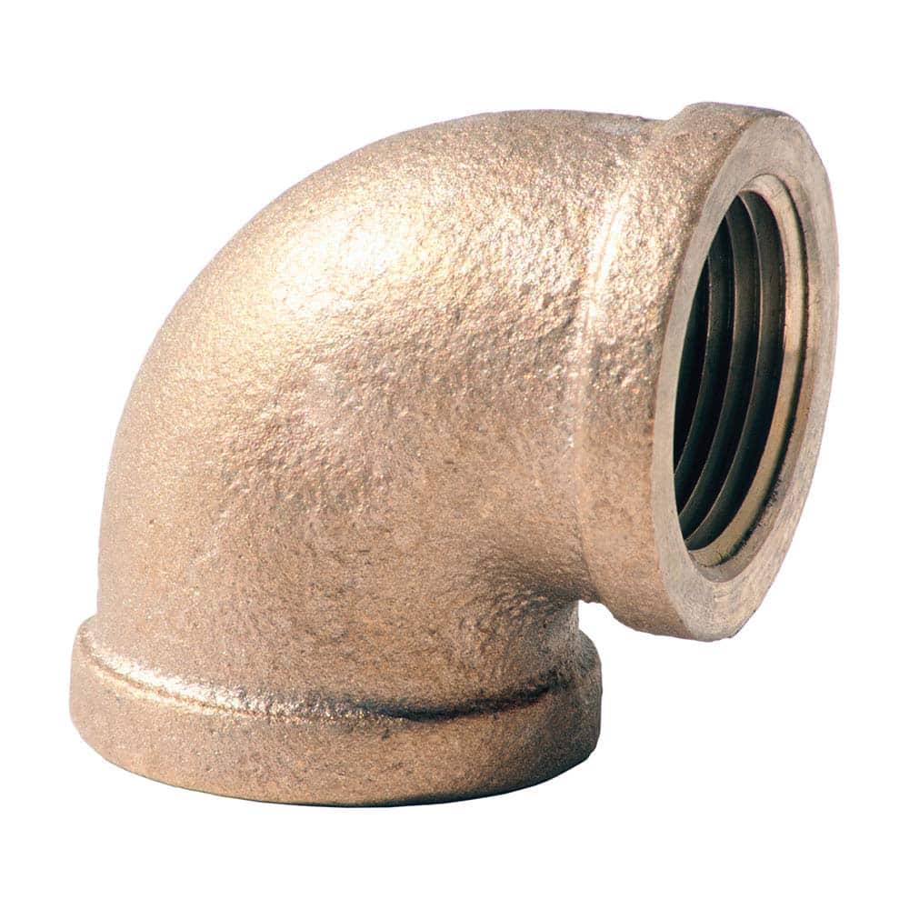 Merit Brass - Brass & Chrome Pipe Fittings Type: 90 Degree Elbow Fitting Size: 1/8 - Apex Tool & Supply
