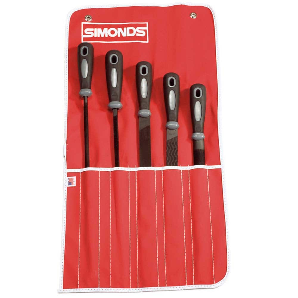 Simonds File - File Sets File Set Type: American File Types Included: Mill; Half Round; Round; Slim Taper; Rasp - Apex Tool & Supply