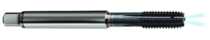 M6 x 1.0 Dia. - 6HX - 4 FL - Carbide Full Bott Tap-TiCN -Coolant-Thru-FORM-E DIN 371 - Apex Tool & Supply