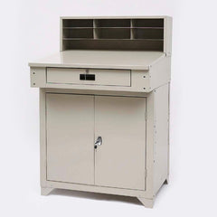 Value Collection - Stationary Shop Desks Type: Shop Desk - Closed Width (Inch): 34-1/2 - Apex Tool & Supply