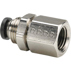 Parker - Metal Push-To-Connect Tube Fittings Type: Female Bulkhead Tube Outside Diameter (Inch): 1/4 - Apex Tool & Supply