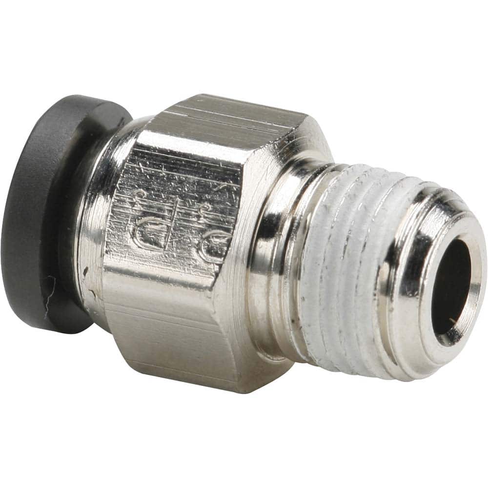 Parker - Metal Push-To-Connect Tube Fittings Type: Male Connector Tube Outside Diameter (Inch): 1/4 - Apex Tool & Supply
