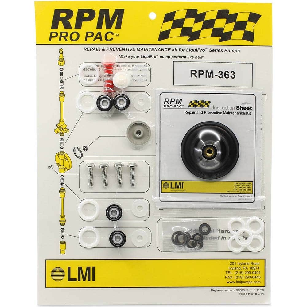 LMI - Metering Pump Accessories Type: Liquid End Preventative Maintenance Kit For Use With: LMI LIQUIPRO Liquid Ends: 313xx - Apex Tool & Supply