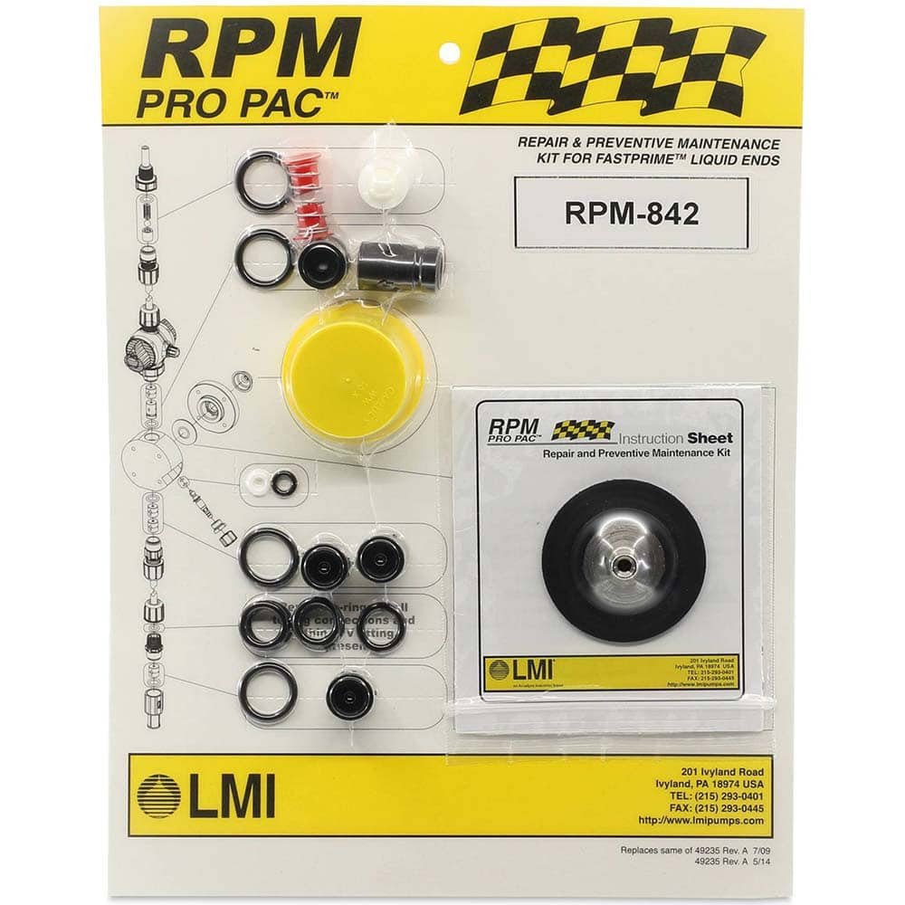 LMI - Metering Pump Accessories Type: Liquid End Preventative Maintenance Kit For Use With: LMI FASTPRIME Liquid Ends: 832xx,838xx,930Nx,930Sx,938Nx,938Sx - Apex Tool & Supply