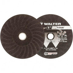 WALTER Surface Technologies - 7" Aluminum Oxide Cutoff Wheel - 1/16" Thick, 7/8" Arbor, 8,600 Max RPM, Use with Die Grinders - Apex Tool & Supply
