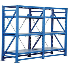 Vestil - 4 Shelf Steel Shelving - 6,000 Lb Capacity, 114" Wide x 80" High x 32" Deep, Stainless Steel - Apex Tool & Supply