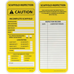 NMC - Safety & Facility Tags Message Type: Accident Prevention Tag Header: SCAFFOLD INSPECTION - Apex Tool & Supply