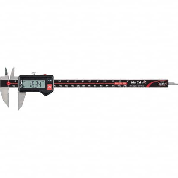 Mahr - 0 to 200mm Range, 0.01mm Resolution, IP67 Electronic Caliper - Apex Tool & Supply