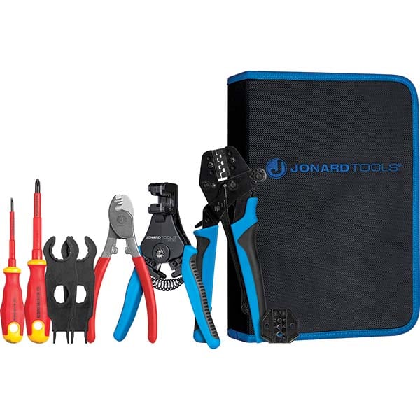 Jonard Tools - Crimpers Type: Solar Panel Crimping Tool Kit Capacity: 14, 12, or 10 AWG - Apex Tool & Supply