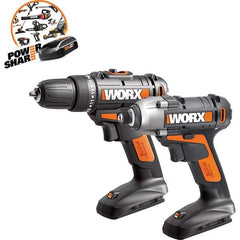 Worx - Cordless Tool Combination Kits Voltage: 20 Tools: Impact Driver; Drill/Driver - Apex Tool & Supply
