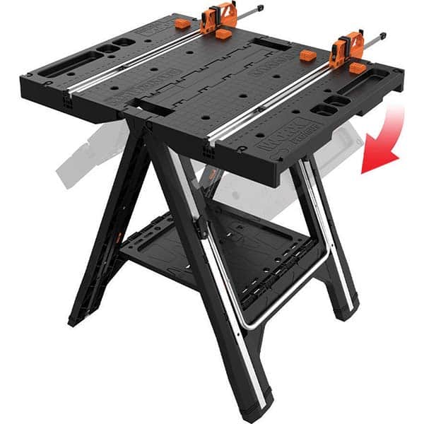 Worx - Stationary Work Benches, Tables Type: Foldup Sawhorse Top Material: Plastic - Apex Tool & Supply