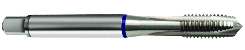 3/8-16 Dia. - 2B - 3 FL - Cobalt Spiral Point Plug Blue Ring Tap - Bright FORM-B - Apex Tool & Supply