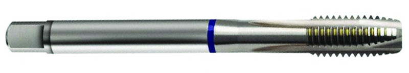 5/8-11 Dia. - 2B - 4 FL - Cobalt Spiral Point Plug Blue Ring Tap - Bright FORM-B DIN 376 - Apex Tool & Supply