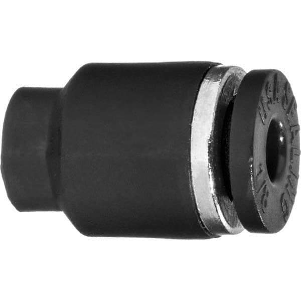 Value Collection - 12mm OD, Nylon Push-to-Connect Cap - 150 Max psi, Black - Apex Tool & Supply