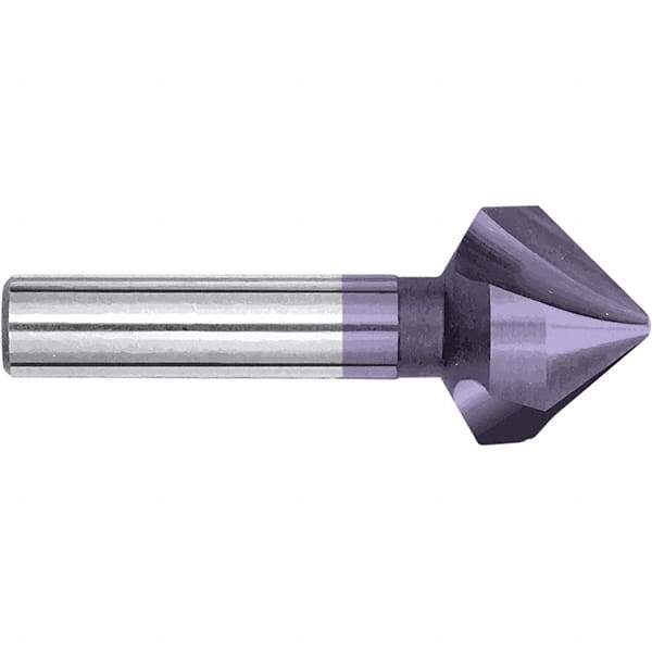 Magafor - 25mm Head Diam, 25/64" Shank Diam, 90° Cobalt Countersink - 2-5/8" OAL, Single End, Straight Shank, Right Hand Cut - Apex Tool & Supply