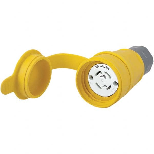 Hubbell Wiring Device-Kellems - 125/250 VAC 30A NEMA L14-30R Industrial Twist Lock Connector - Apex Tool & Supply
