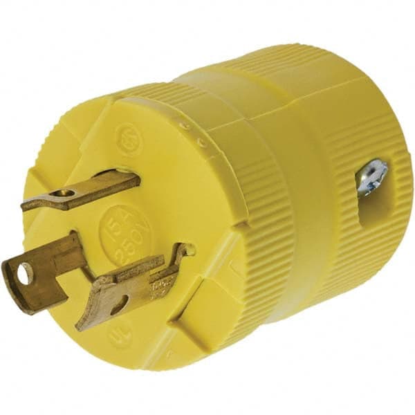 Hubbell Wiring Device-Kellems - 250V 15A NEMA L6-15P Industrial Twist Lock Plug - Apex Tool & Supply