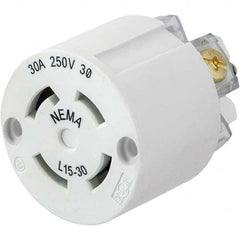 Hubbell Wiring Device-Kellems - 3-Phase Delta 250 VAC 30A NEMA L15-30R Industrial Twist Lock Connector - Apex Tool & Supply