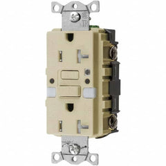 Hubbell Wiring Device-Kellems - GFCI Receptacles Grade: Commercial Color: Ivory - Apex Tool & Supply