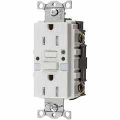 Hubbell Wiring Device-Kellems - GFCI Receptacles Grade: Commercial Color: White - Apex Tool & Supply