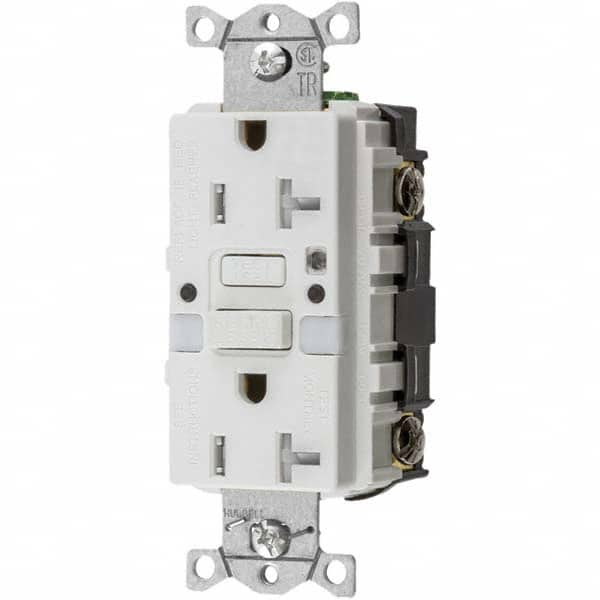 Hubbell Wiring Device-Kellems - GFCI Receptacles Grade: Commercial Color: White - Apex Tool & Supply