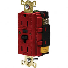 Hubbell Wiring Device-Kellems - GFCI Receptacles Grade: Industrial Color: Red - Apex Tool & Supply