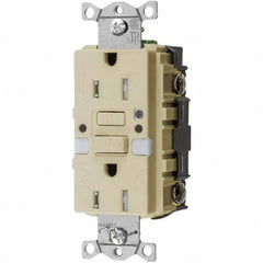 Hubbell Wiring Device-Kellems - GFCI Receptacles Grade: Commercial Color: Ivory - Apex Tool & Supply