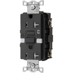 Hubbell Wiring Device-Kellems - GFCI Receptacles Grade: Commercial Color: Black - Apex Tool & Supply