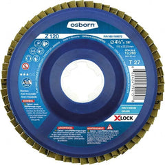 Osborn - 5" 80 Grit 5/8-11 Center Hole Type 27 Zirconia Alumina Flap Disc - Apex Tool & Supply