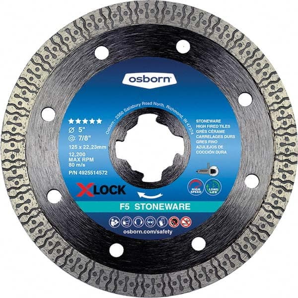 Osborn - 5 x 0.09, 7/8" Hole Diamond Cutoff Wheel - Apex Tool & Supply